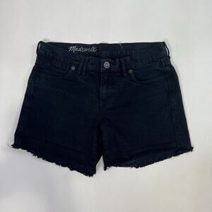 Madewell Cuffed Black Jean Shorts Size 25